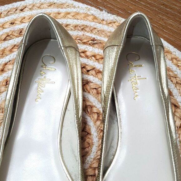 Cole Haan Air Tali Jewel Embellished Leather Open Toe Ballet Flats Size 8.5B - Picture 8 of 12